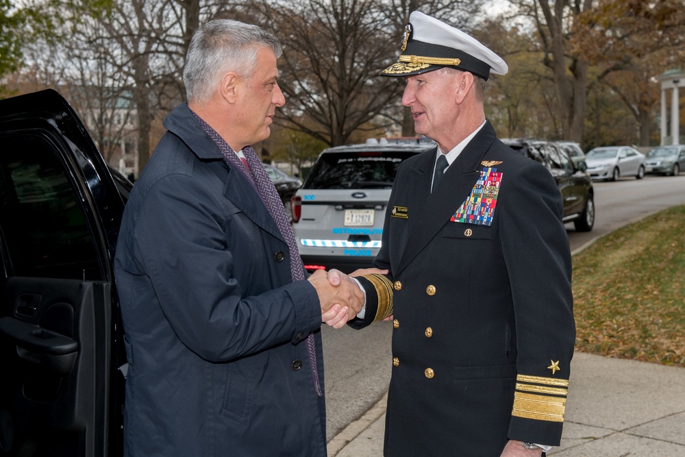 President of Kosovo visits US Naval Academy