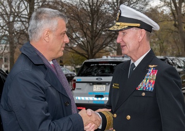 President of Kosovo visits US Naval Academy