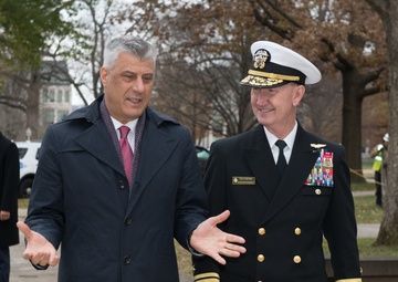 President of Kosovo visits United States Naval Academy