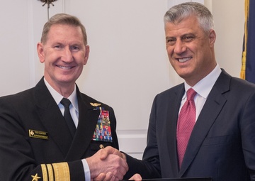 President of Kosovo visits US Naval Academy