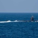 The fast attack submarine USS Louisville (SSN 724) surfaces during the anti-submarine warfare exercise SHAREM 195