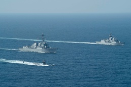 USS Spruance (DDG) 111 during the anti-submarine warfare exercise SHAREM 195