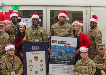U.S. Soldiers attend Camp Aachen Annex grand opening