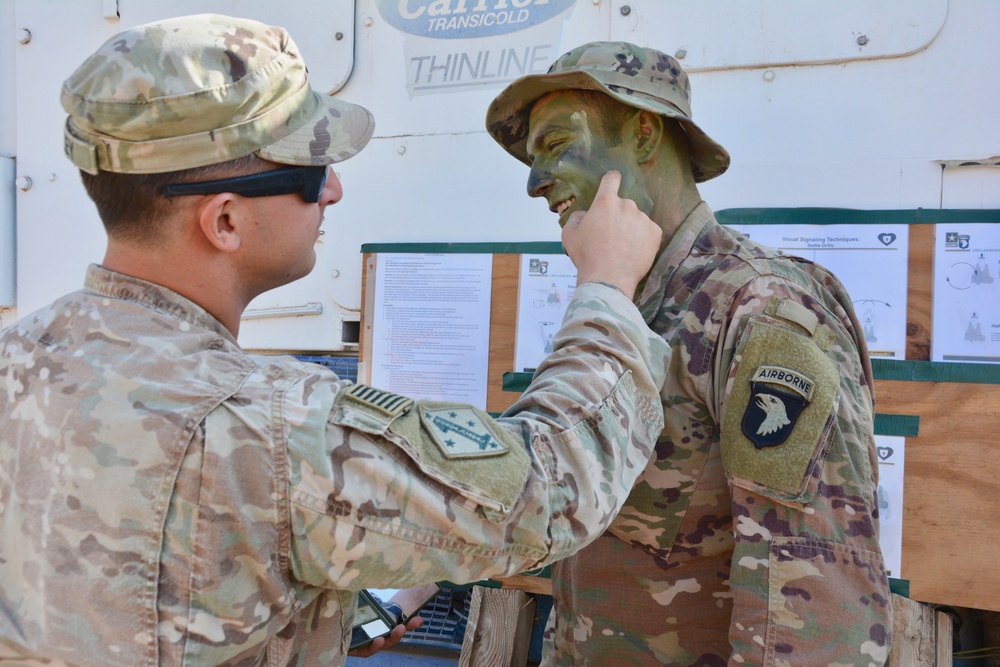 East Africa Response Force train for Expert Infantryman Badge while deployed
