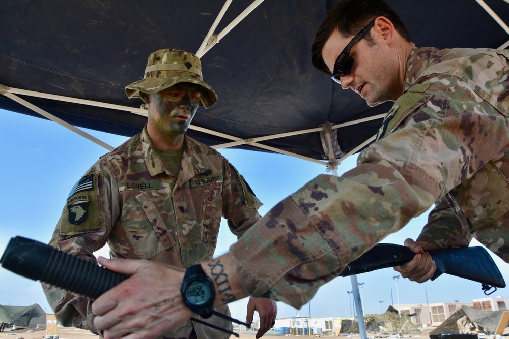 East Africa Response Force train for Expert Infantryman Badge while deployed