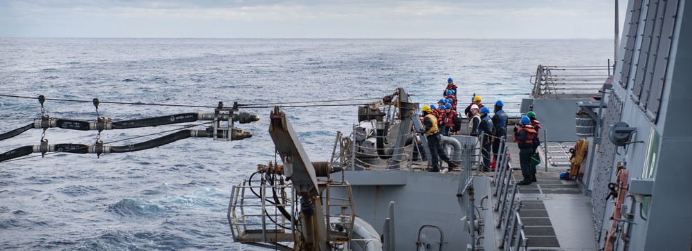 USS Jason Dunham (DDG 109) UNREP with USNS Joshua Humphreys (T-AO 188)