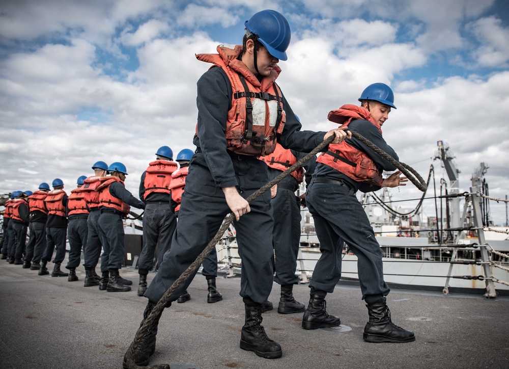 USS Jason Dunham (DDG 109) UNREP with USNS Joshua Humphreys (T-AO 188)