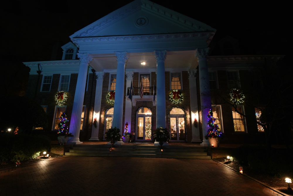 Exterior of Virginia House during Holiday Homes Tour 2018