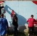 SPMAGTF Marines and Sailors Paint School Mural