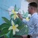 SPMAGTF Marines and Sailors Paint School Mural