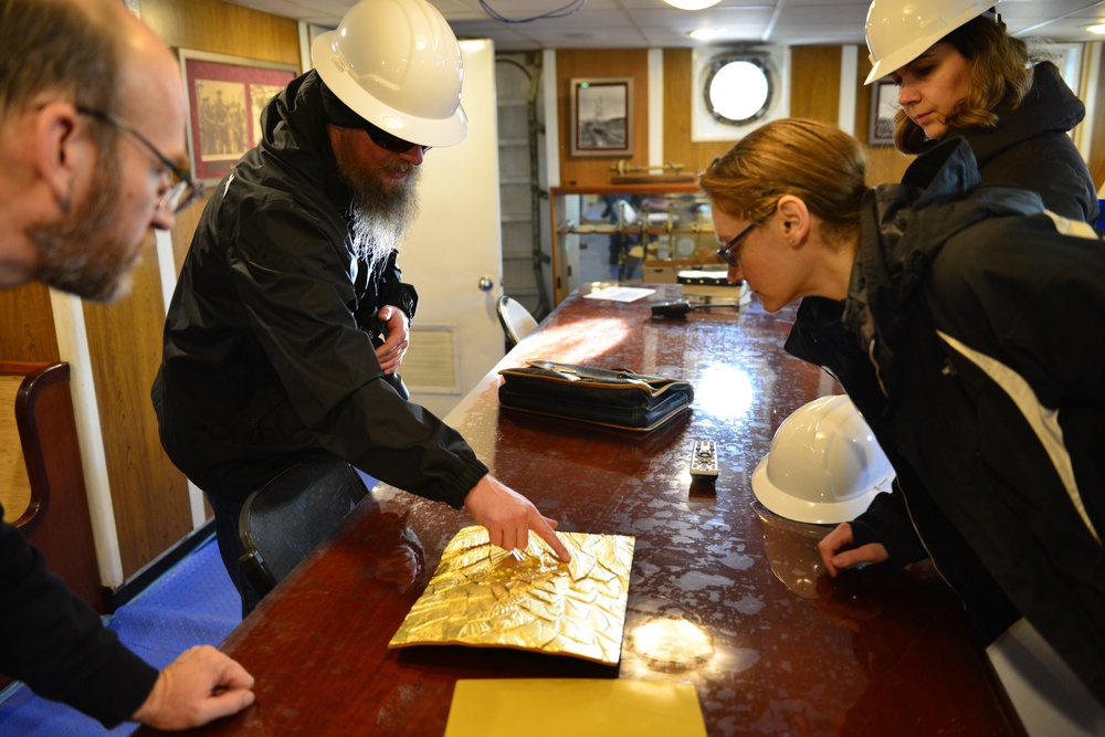 Coast Guard Cutter Eagle begins figurehead replacement project