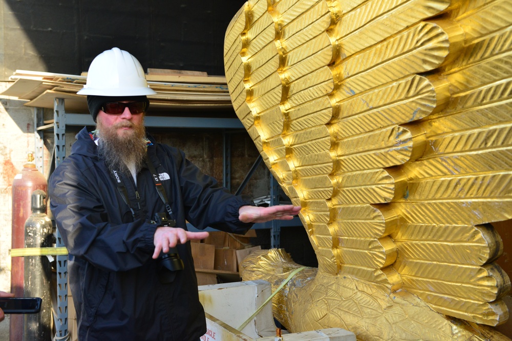 Coast Guard Cutter Eagle begins figurehead replacement project