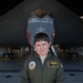 Brian Rubio poses for a photo in front of B-2 for pilot for a day tour