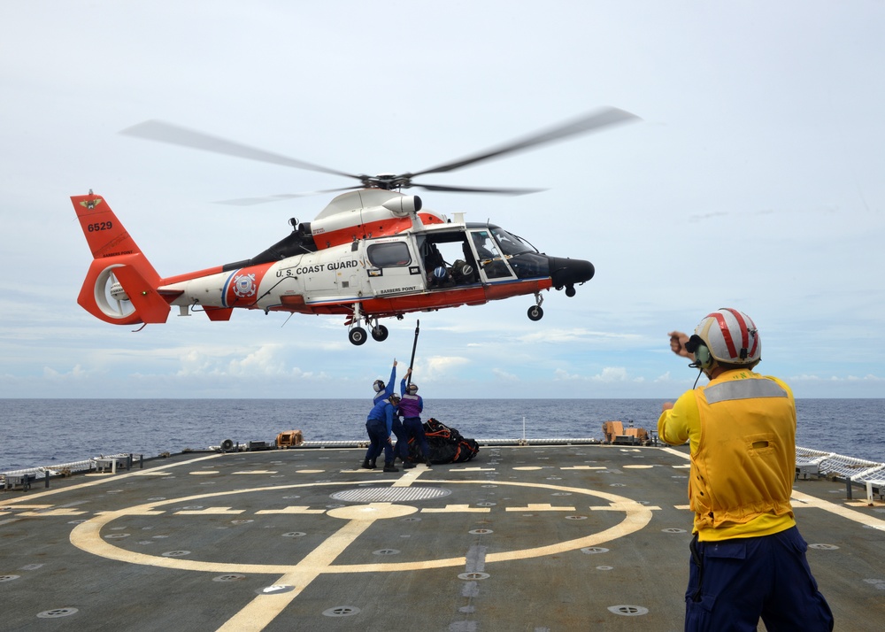 Coast Guard Cutter Munro conducts air operations