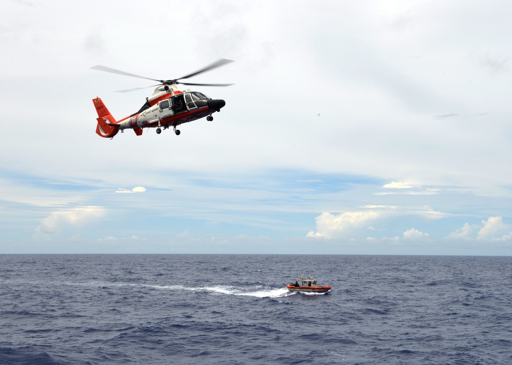 Coast Guard Cutter Munro conducts air operations