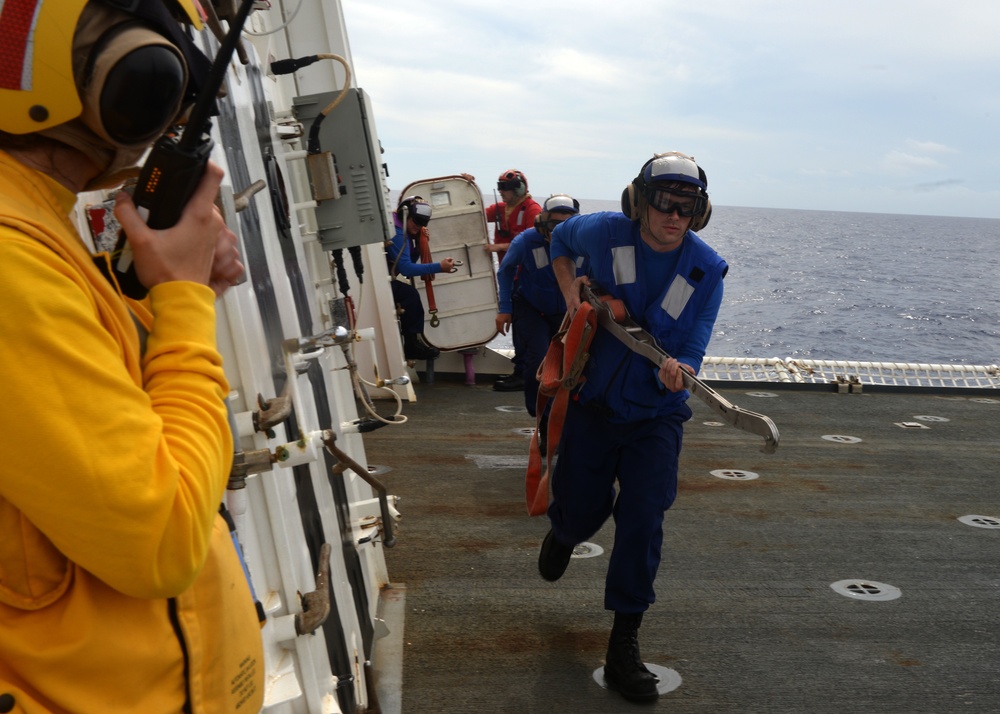 Coast Guard Cutter Munro conducts air operations