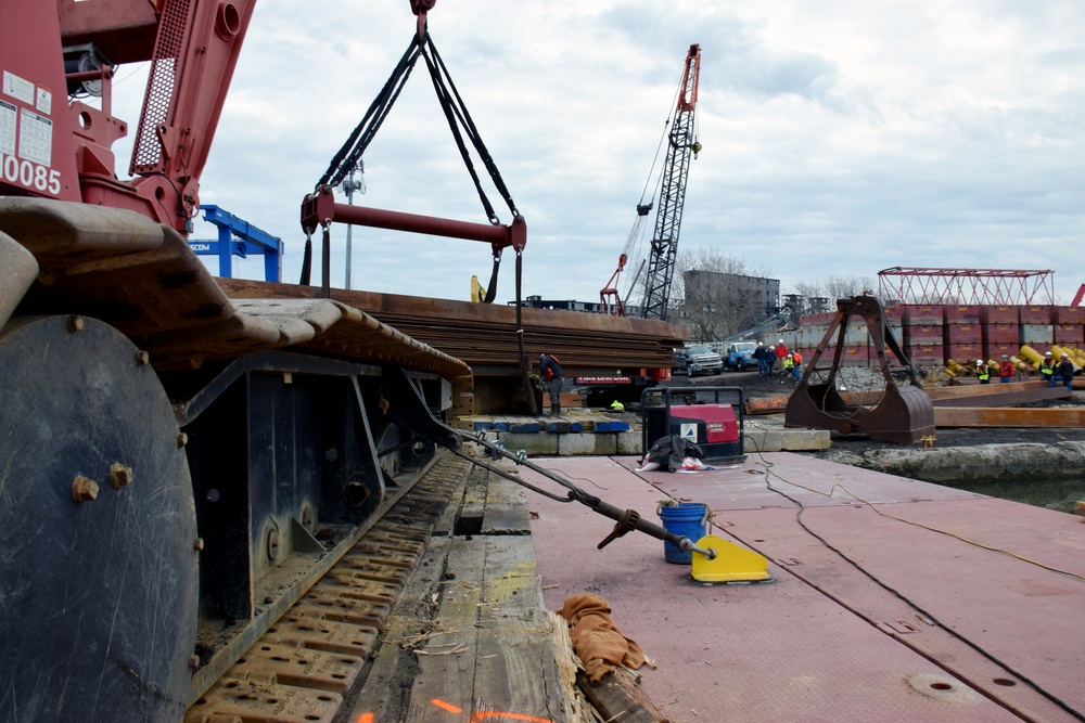 View of load test from barge