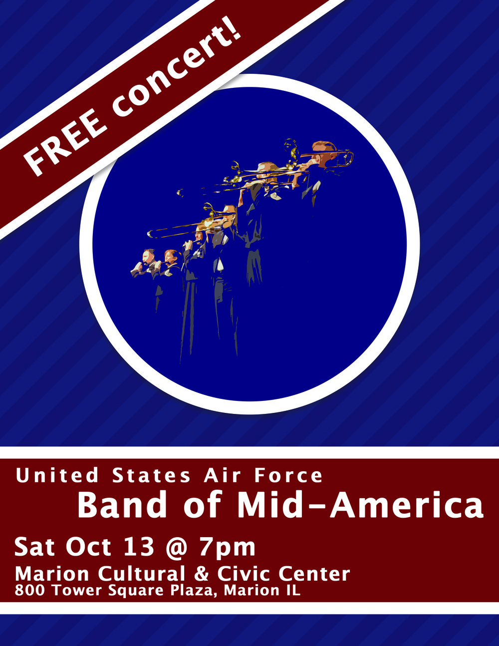 USAF Band of Mid-America Flyer for Marion IL