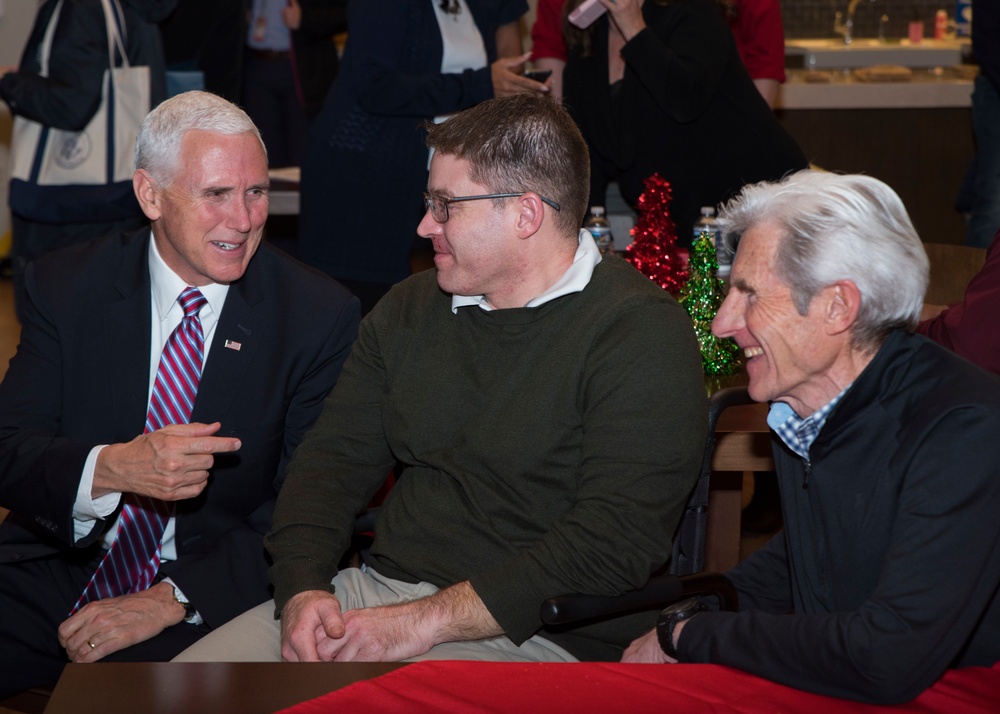 Vice President and Second Lady Visit USO Bethesda
