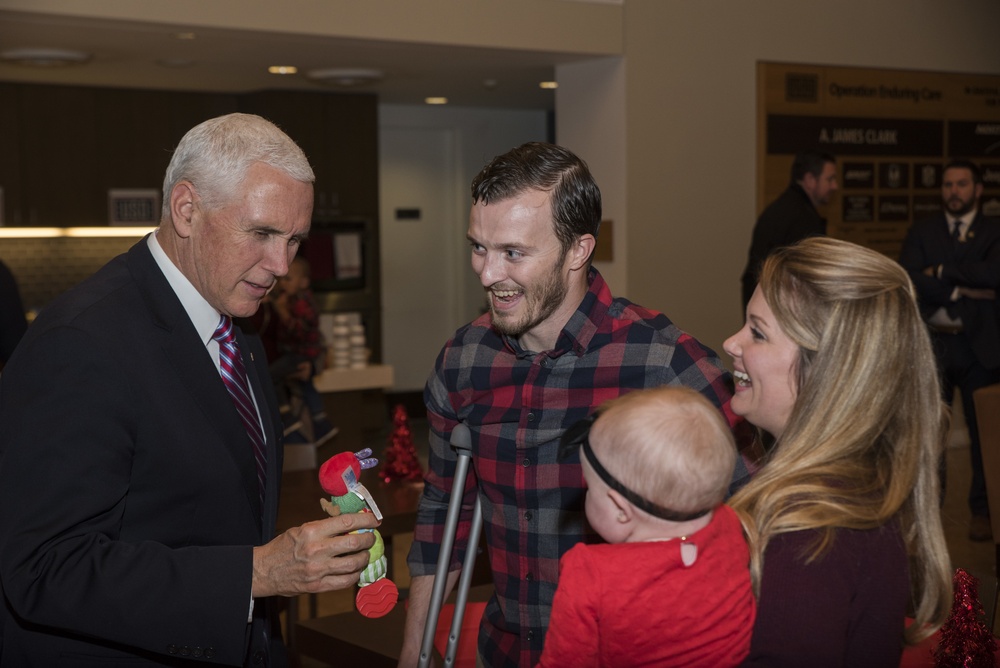 Vice President and Second Lady Visit USO Bethesda