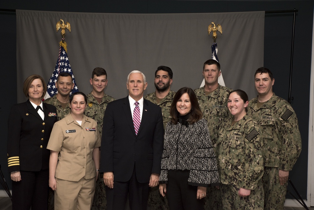 Vice President and Second Lady Visit USO Bethesda