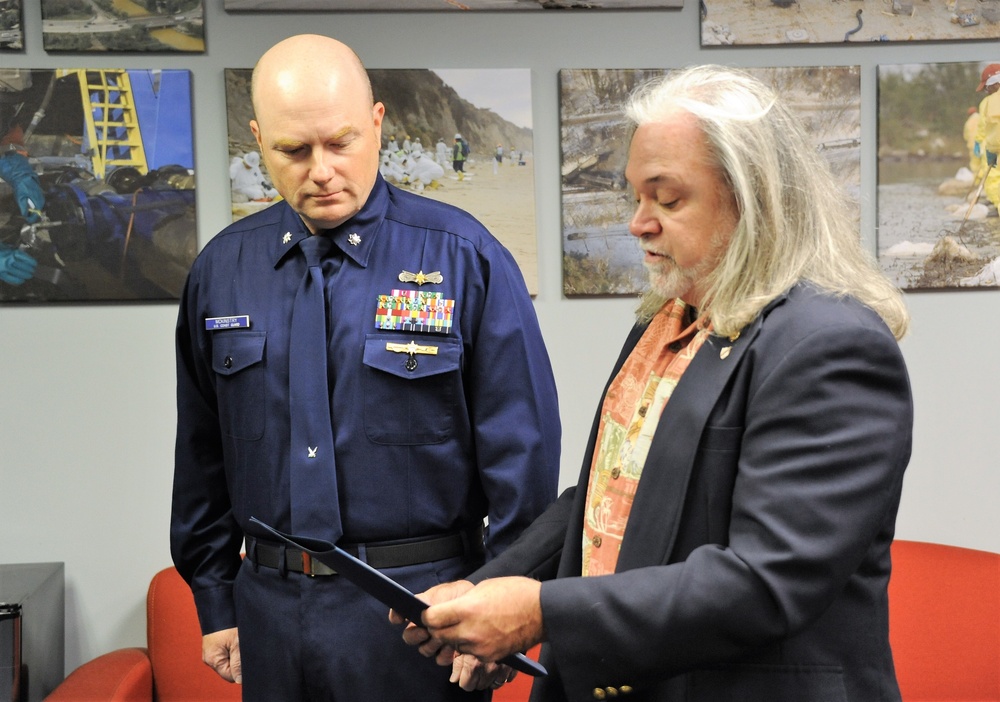 U.S. Coast Guard Cmdr. Bill McKinstry receives The Foundation for Coast Guard History’s Individual Achievement Award