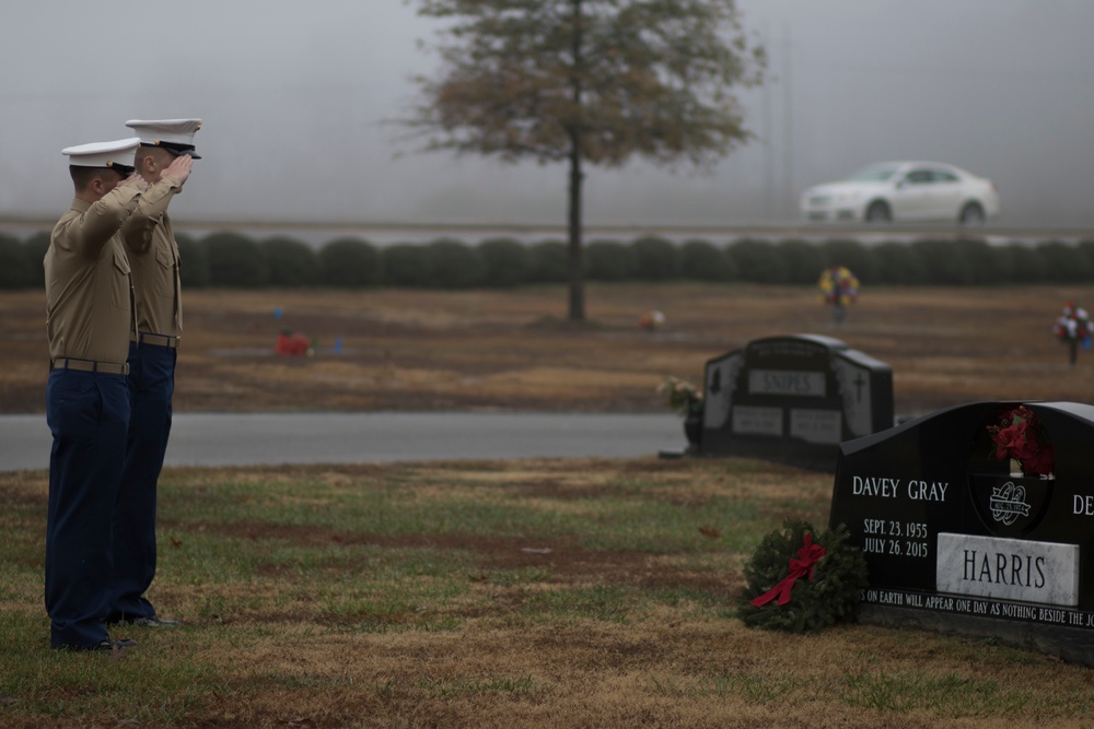 Members of SJAFB, Goldsboro community participate in Wreaths Across America