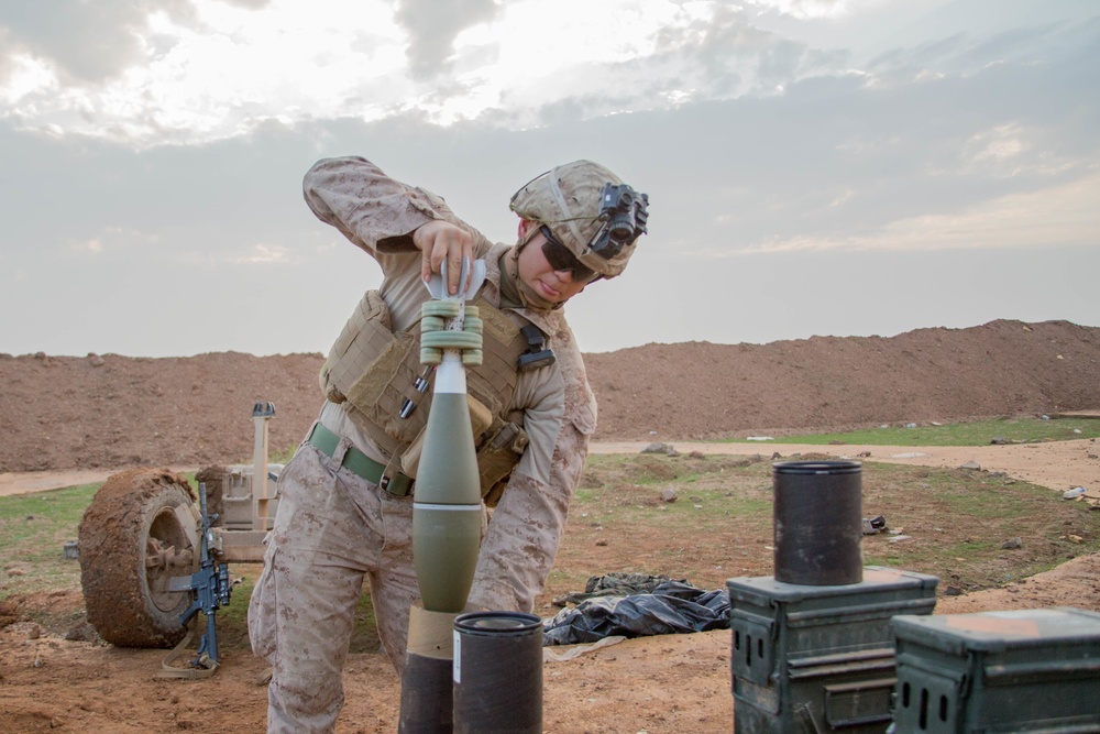COALITION FORCES FIRE MORTAR/MISSILES AT ISIS TARGETS