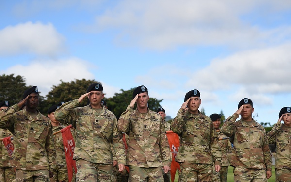 65th Engineers pass in review