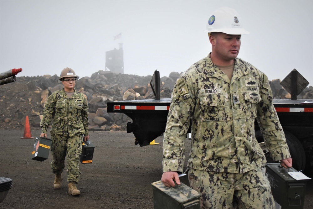 Seabees Conduct Blasting Operations