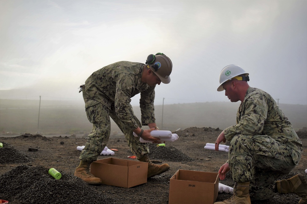 Seabees Conduct Blasting Operations