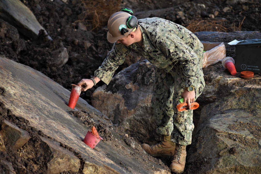 Seabees Conduct Blasting Operations