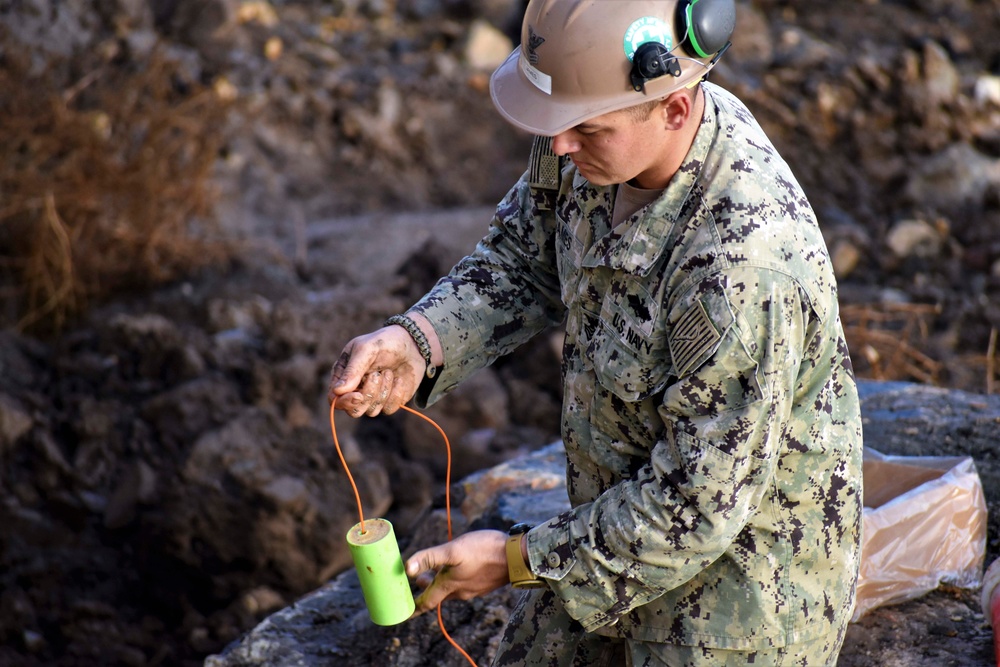 Seabees Conduct Blasting Operations