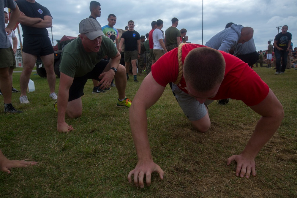 Work Hard Play Hard; BLT 1/4 Marines Compete in a Field Meet.