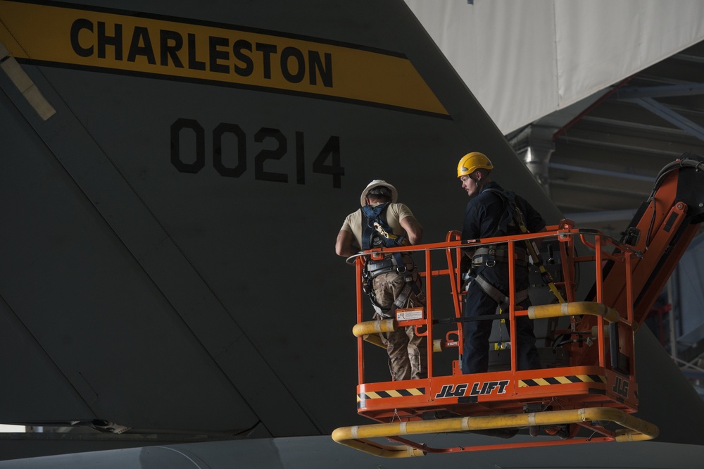 MX, CES Airmen perform first of its kind repair in AOR