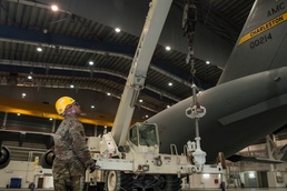 MX, CES Airmen perform first of its kind repair in AOR