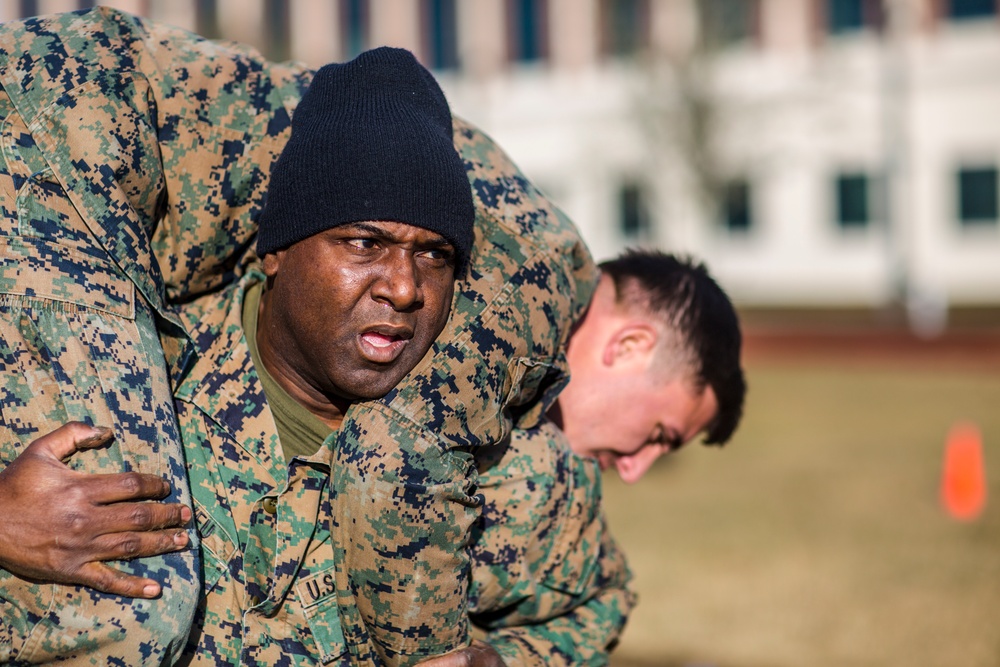Ready, Relevant, Responsive | MARFORRES Marines Conduct Combat Fitness Test