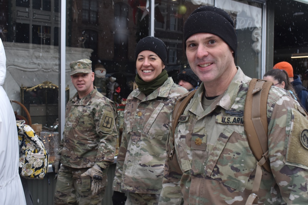 NY Troops Volunteer Support During Glens Falls' Christmas Eve Road March