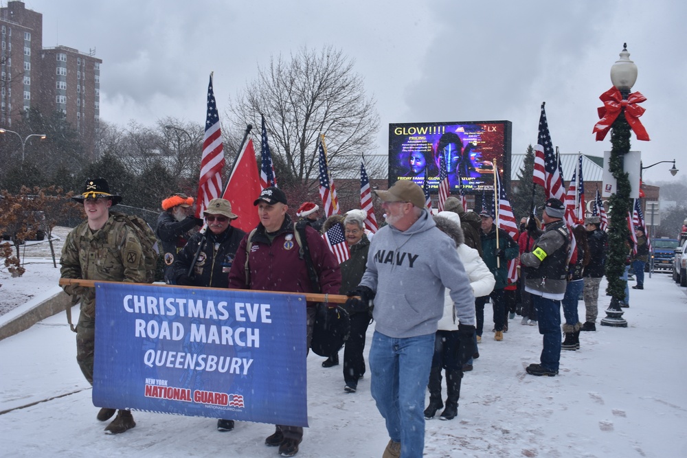 NY Troops Volunteer Support During Glens Falls' Christmas Eve Road March