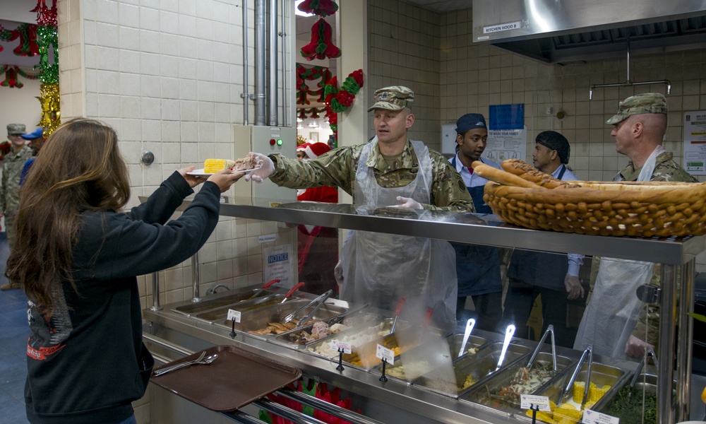 Soldiers and Civilians Celebrate Christmas at Camp Arifjan