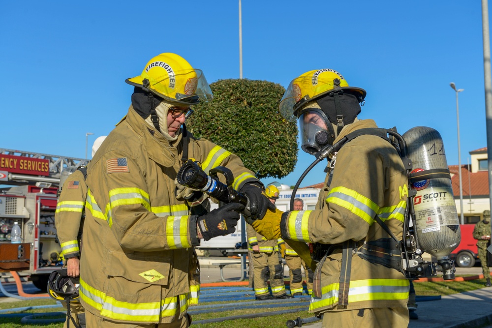 NSA Naples Fire Department Conducts Live Fire Training