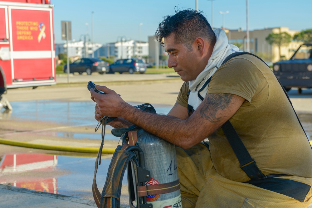 NSA Naples Fire Department Conducts Live Fire Training