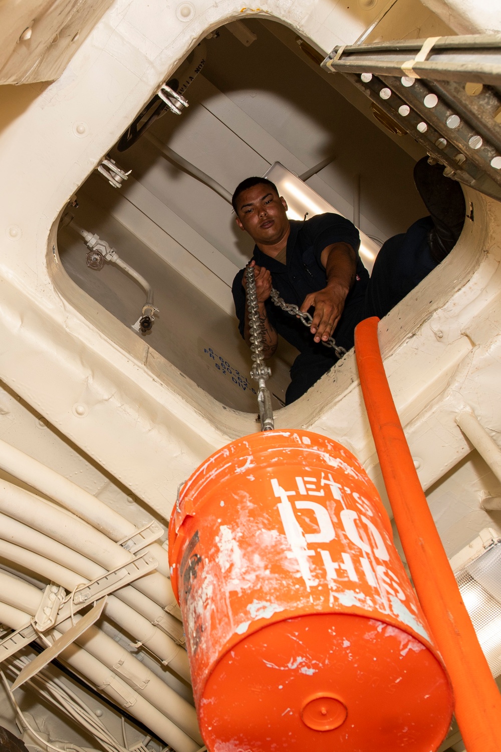 Fire Main System Flush Aboard USS Somerset