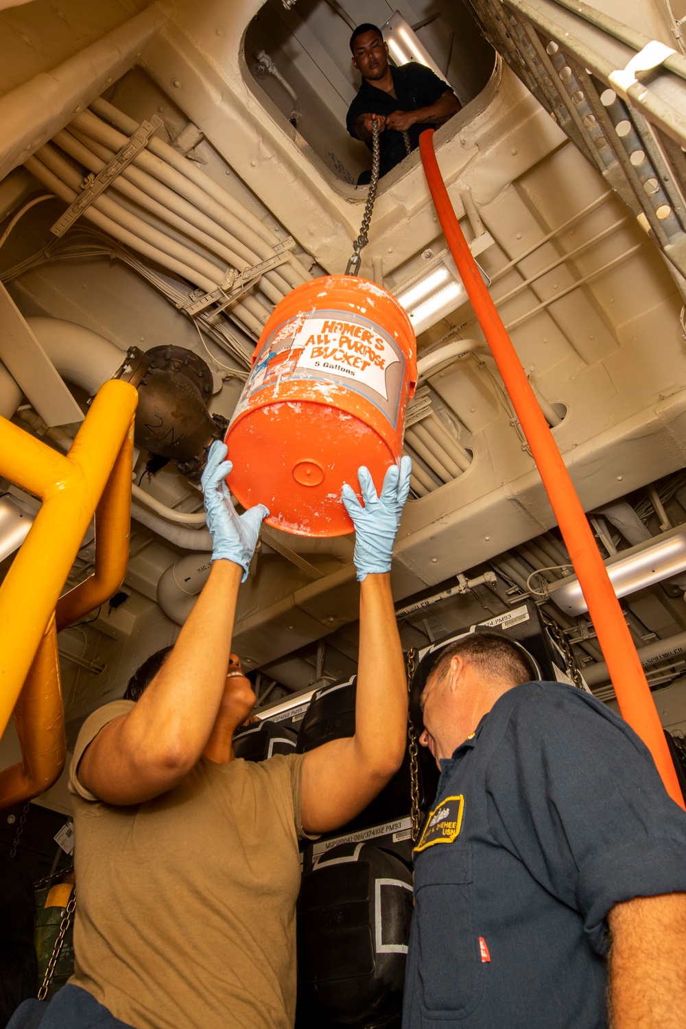 Fire Main System Flush Aboard USS Somerset