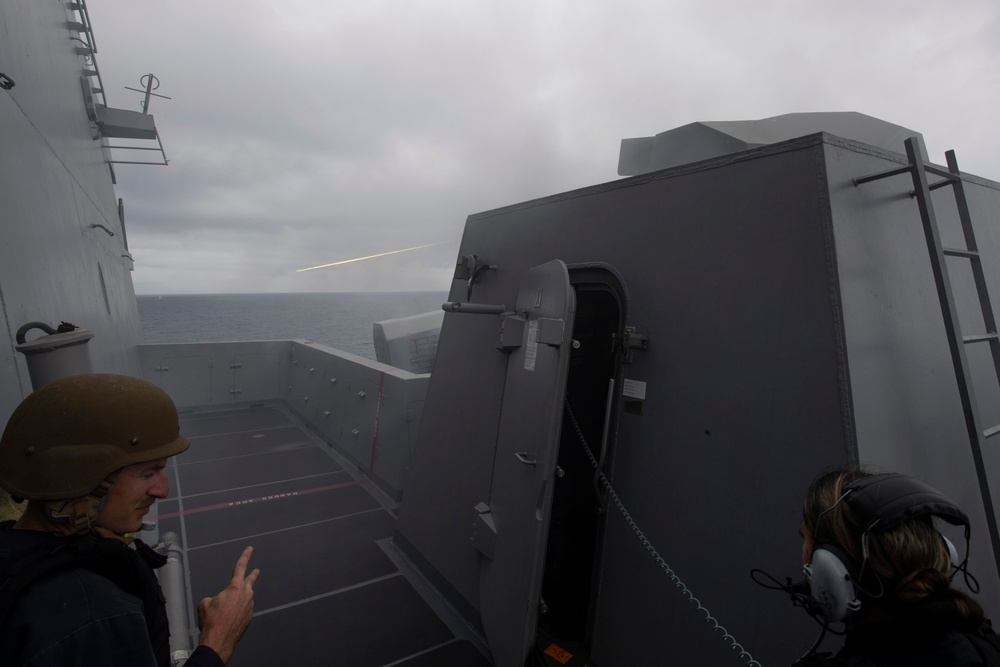 MK-46 30mm Gun Shoot Aboard USS Somerset