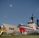 Past and present Coast Guard Cutter Sherman crewmembers honor the cutter’s final colors