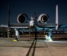 Blacksnakes perform post-flight inspection on A-10C Thunderbolt  II