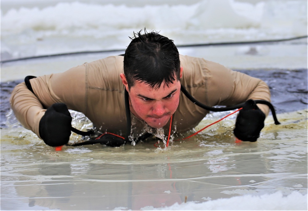 Students take plunge for cold-water immersion training at Fort McCoy