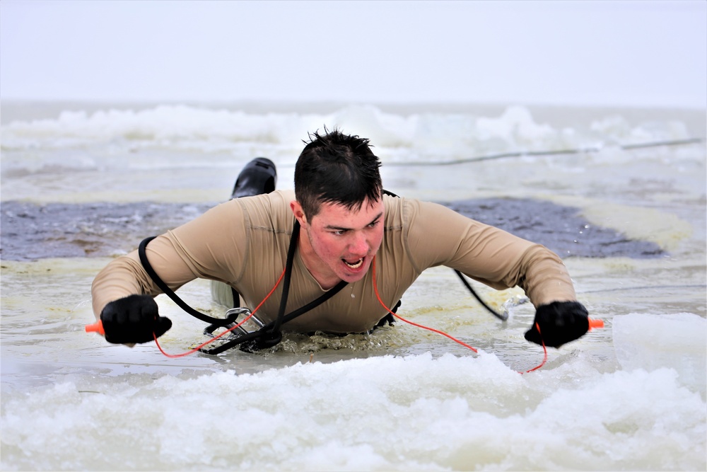 Students take plunge for cold-water immersion training at Fort McCoy