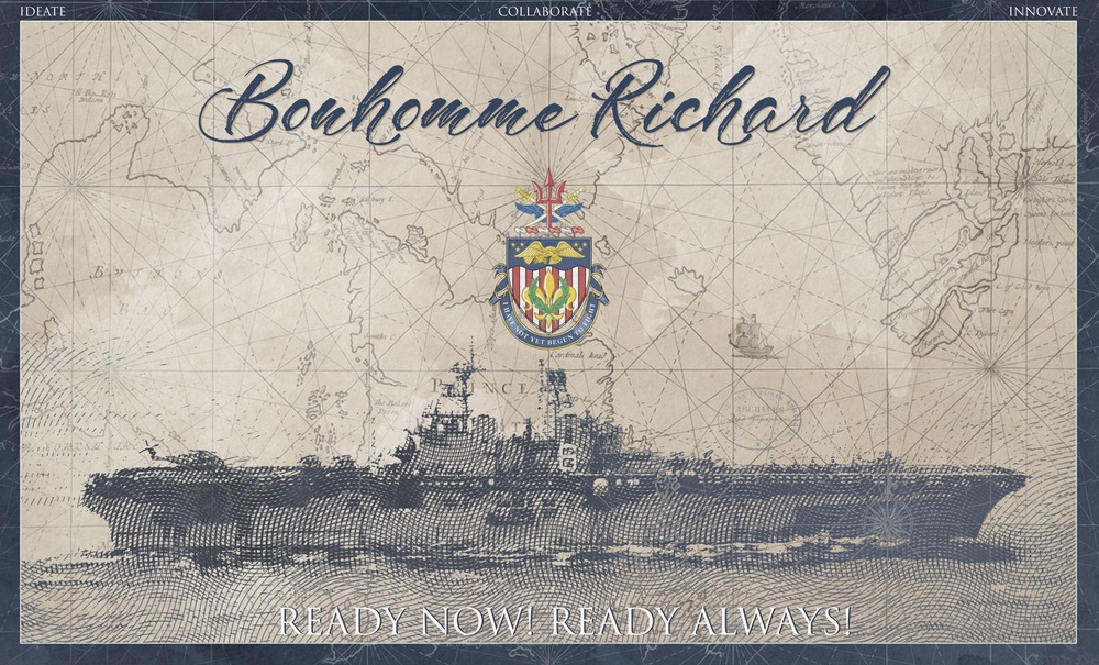 USS Bonhomme Richard's poster board design.